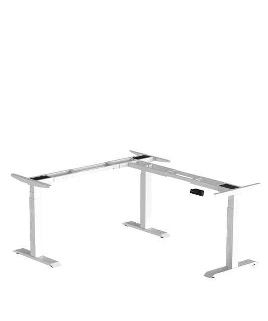 Silver 3 Stage Three Motor Adjustable Height L-Shaped Base